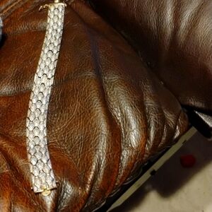 Diamond Cut 24 kt gold over .925 Sterling Silver bracelet